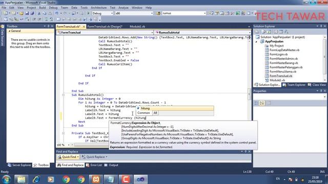 VB .NET - Membuat Format Rupiah Pada Label TextBox смотреть онлайн
