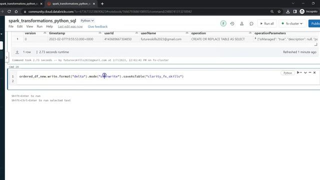 Databricks Delta Table time travel versioning restore demo tutorial смотреть онлайн