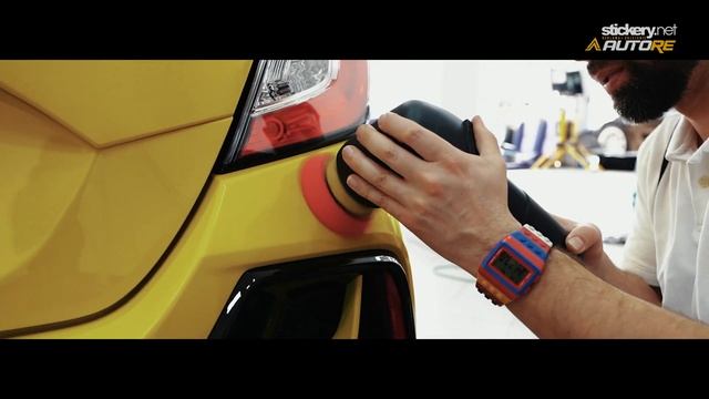 Honda Civic TypeR Limited PPF, Oracal 970 Carbon fiber and Yellow trimline making :: stickery.net смотреть онлайн