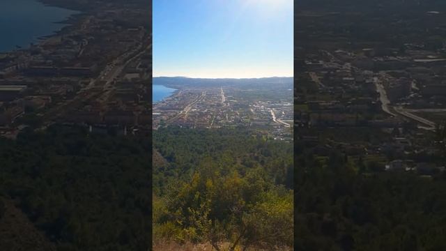 Испания. Вид на город Хавея с гор смотреть онлайн