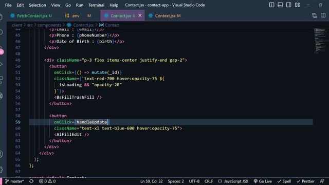 Last-part fullstack Contact App using MERN Stack, useMutation hook in react-query 2023 смотреть онлайн