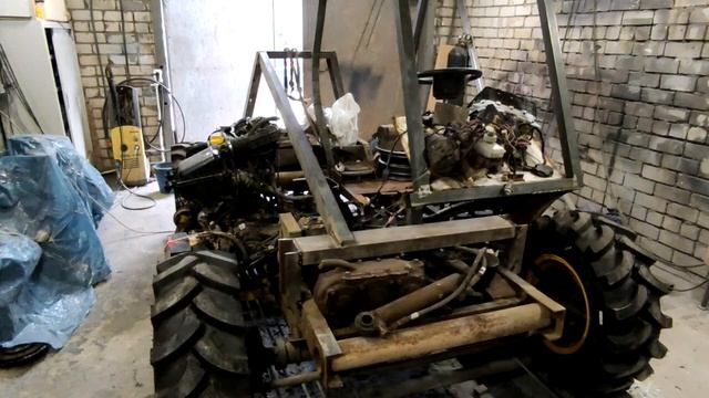Самодельный телескопический погрузчик Перый запуск. смотреть онлайн