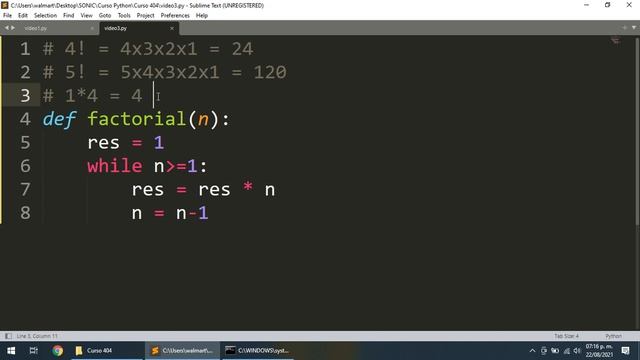 +404 Ejercicios de Programación: #3 Factorial Python смотреть онлайн