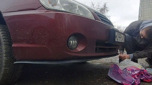 Универсальная резиновая губа на передний бампер SAMURAI на Киа Спектра #спектра #губанакиаспектра смотреть онлайн