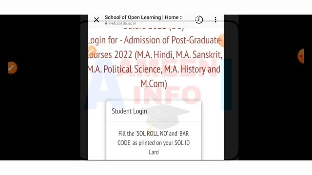 SOL First Semester Barcode issued - How To login Sol first'semester students dashboard смотреть онлайн