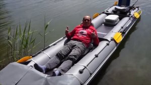 Транцевая байдарка под электромотором | Transom Kayak under the electric motor Sport 685