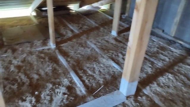 Опилкобетон (арболит) Утепляю опилками чердачное перекрытие. смотреть онлайн