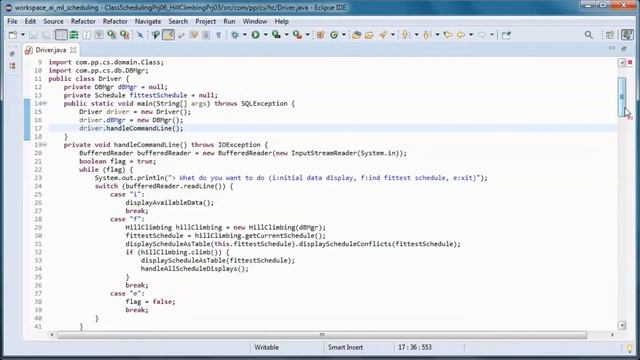 Class Scheduling + Hill Climbing + instructor availability + interactive command line + SQLite +JAV смотреть онлайн