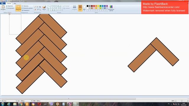 Рисуем паркет в Paint смотреть онлайн