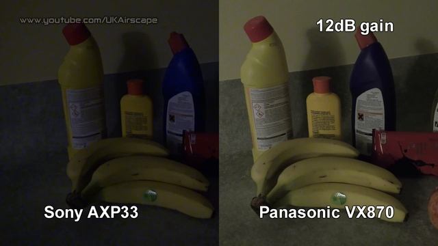 Low light: Sony AXP33 (AX33) vs Panasonic VX870 gain test 4K mode смотреть онлайн