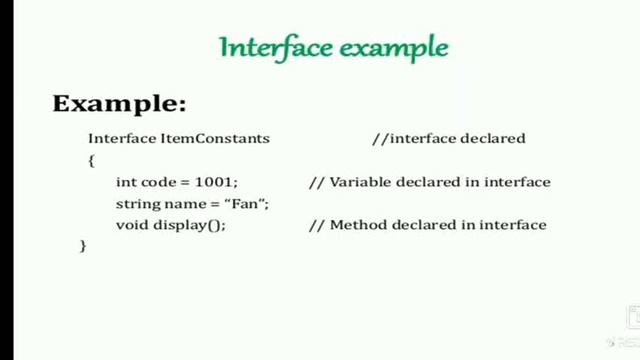 INTERFACE IN JAVA смотреть онлайн