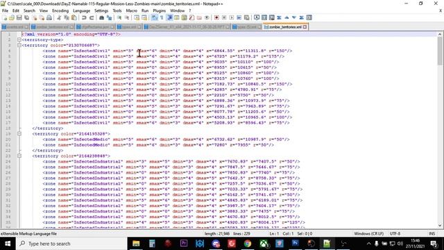 New zombie_territories.xml For Less Infected / Zombies On PC Namalsk DayZ Update 1.15 смотреть онлайн