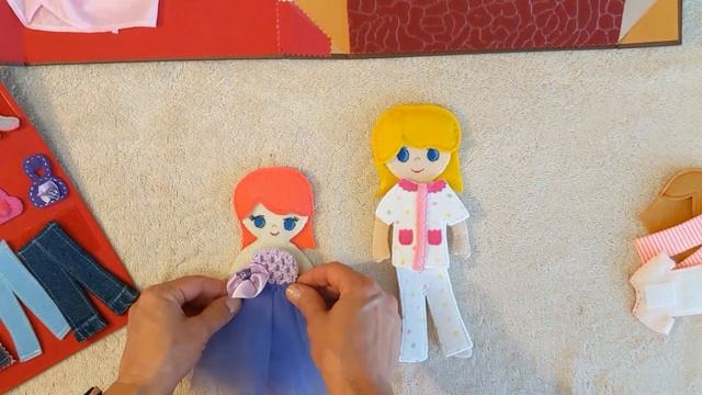 Кукла из фетра с одеждой смотреть онлайн