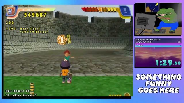 [FWR] Backyard Skateboarding Castle Any% IL Speedrun in 2:54 (Original/Hacked Save) смотреть онлайн
