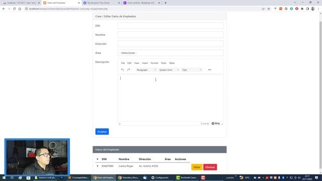 COMO INTEGRAR EL EDITOR WYSIWYG TinyMCE CON PHP y MySQL (CRUD CON IMAGEN) смотреть онлайн