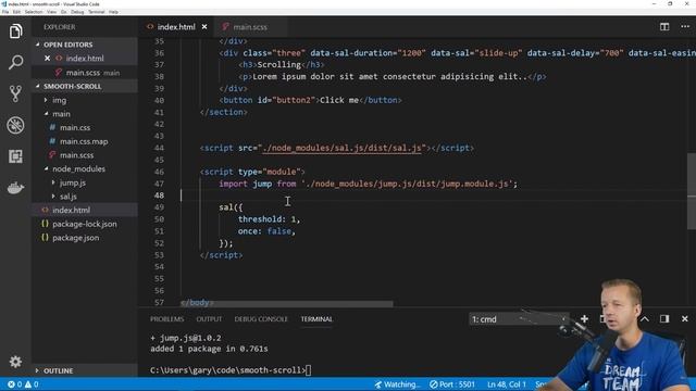 SMOOTH SCROLLING with Jump.js - 5kb! смотреть онлайн