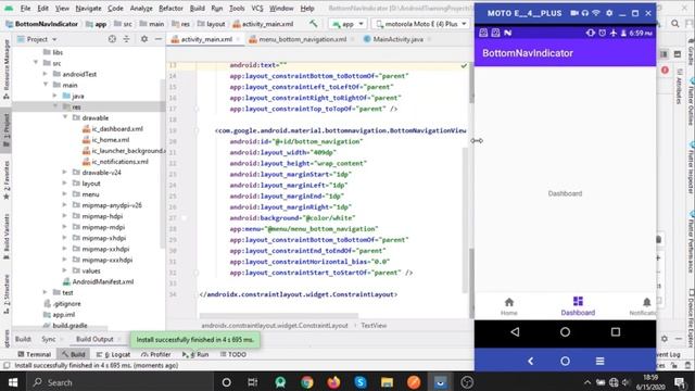 BottomNavigationView | Notification Indicator | Android Application Development | Android Studio смотреть онлайн