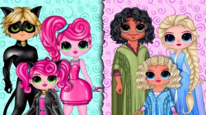 Леди Баг и Супер-кот, Эльза и Джек Фрост, Мамочка Длинные Ноги Стали родителями ❤ Бумажные Куклы