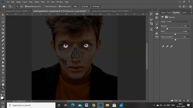 HALloween Video Editing | Photoshop Tutorial | Skull Zombie Face Tutorial | Photoshop смотреть онлайн