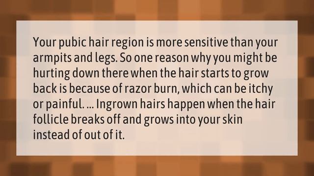 How do I stop my pubic hair from itching when I grow it back? смотреть онлайн
