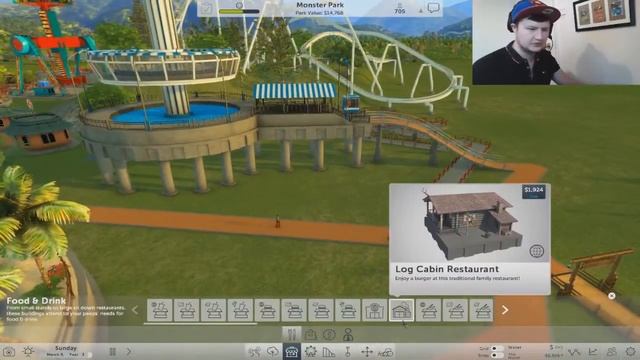 Roller Coaster Tycoon World MAX GRAPHICS SETTINGS | Walk Around The Park? смотреть онлайн