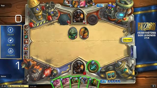 Hearthstone - Tope vs Aaron - SEA Legends - Season 14 - Round of 16 смотреть онлайн