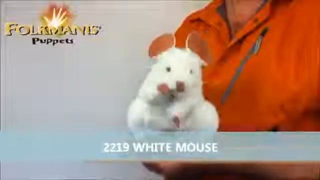 FOLKMANIS Белая мышь,20см IqToy.ru смотреть онлайн