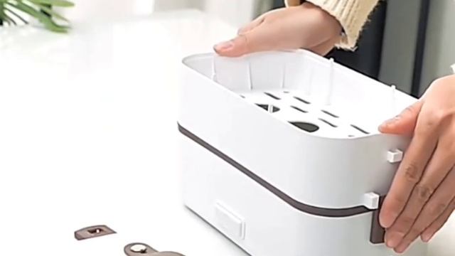 Двухслойный Ланч-бокс, портативная электрическая изоляция с подогревом#алиэкспрес#технология#удобно