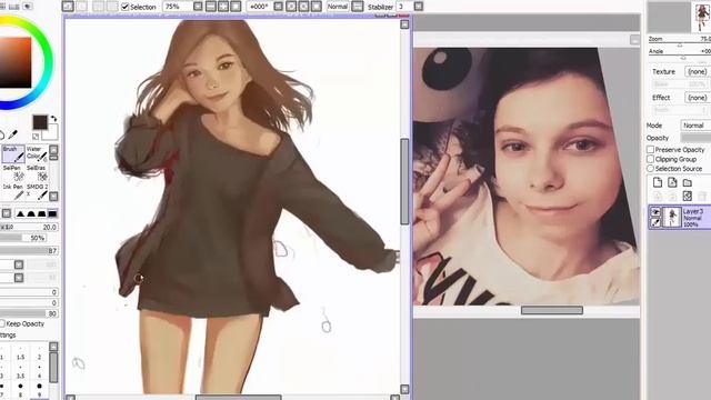 Speedpaint (Paint Tool SAI) portrait (commission) смотреть онлайн