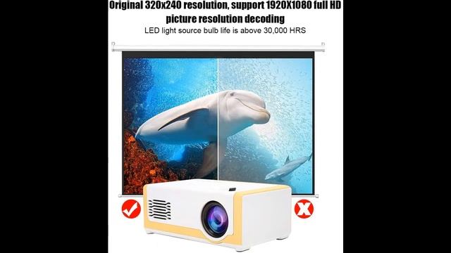 Dpofirs Mini Video Projector, Hi-Fi Portable Audio Player Projector Built-in Speakers смотреть онлайн