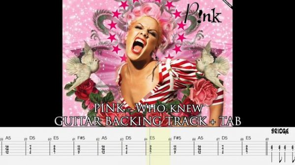 PINK - Who knew [GUITARLESS COVER + TAB]