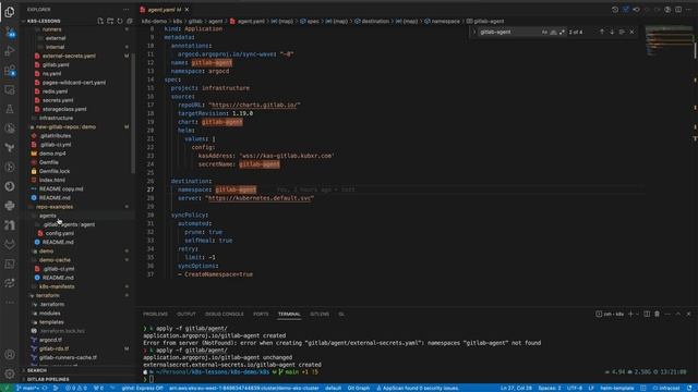 48 - Установка GitLab Agent для Kubernetes, используя Helm и ArgoCD. Что такое GitLab KAS. Часть #4 смотреть онлайн