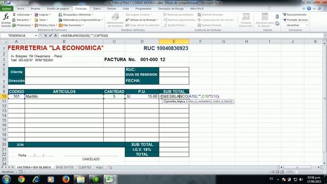 FACTURA SISTEMATIZADA EN EXCEL смотреть онлайн