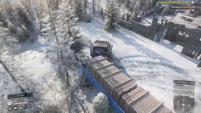 SnowRunner Имандра как открыть гараж - Сломанная электростанция и Починка линий электропередач смотреть онлайн