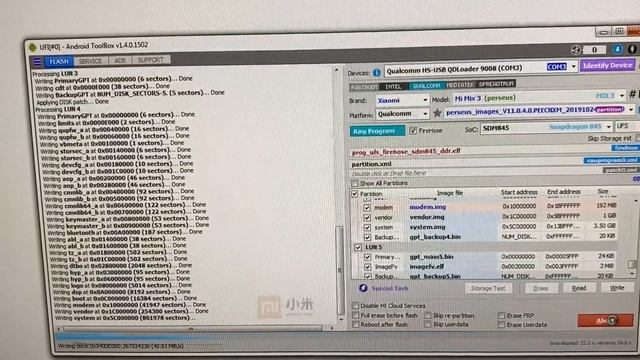 Xiaomi Mi Mix 3 (Perseus) Flashing Without Authentication