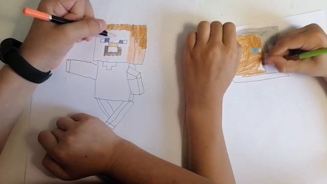 Рисуем Стива вместе с Федей смотреть онлайн