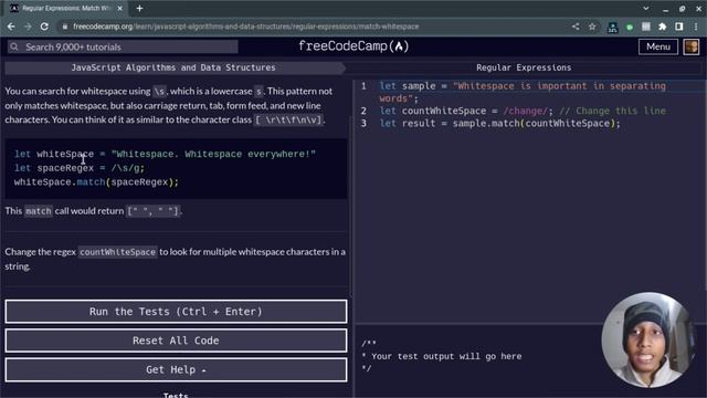 L23 - Match Whitespace | Regular Expression | freeCodeCamp смотреть онлайн