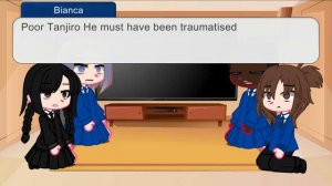 Wednesday characters react to Tanjiro and Nezuko //Gacha club reaction//original?