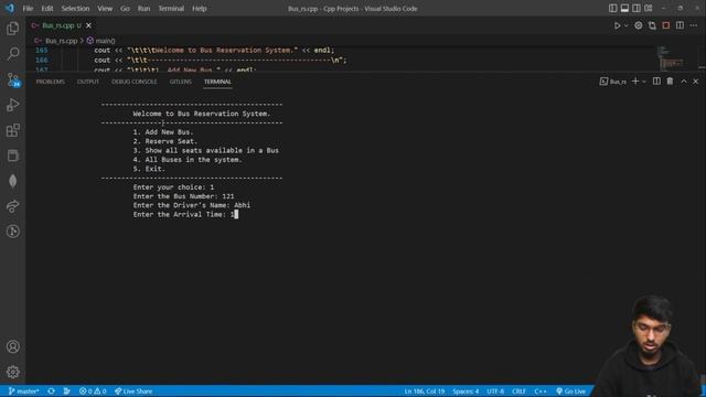 Bus Reservation System in CPP Part 2 | Amogh Saxena | GeeksforGeeks Programming смотреть онлайн