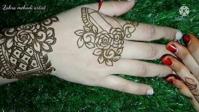 Elegant rose mehndi design for back hand ll very beautiful and gorgeous design for back hand смотреть онлайн