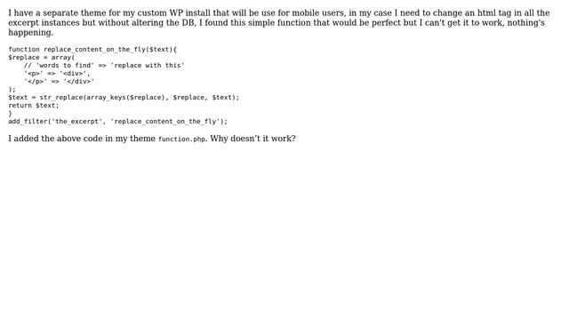 Wordpress: Replace text in excerpt смотреть онлайн