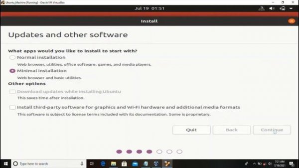 Ubuntu Linux On Virtual Box on Window-10 Operating System With 64-Bit Installation