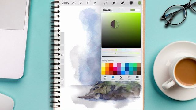 Watercolor Lighthouse | procreate смотреть онлайн