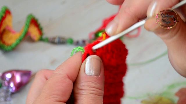 (Resorte o chuflin Navideño) paso a paso en crochet. смотреть онлайн