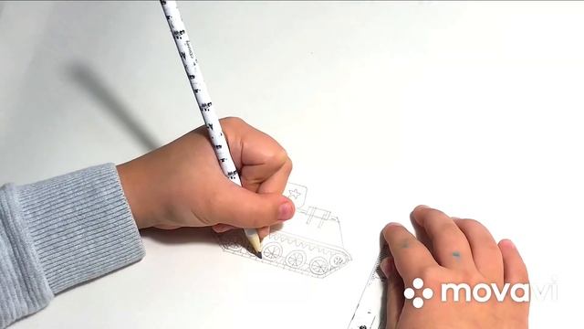 Как нарисовать танк. Самый простой рисунок танка Т-34-85. смотреть онлайн