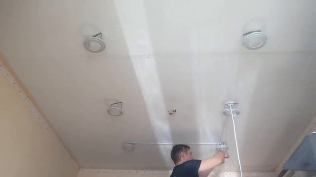 Монтаж тканевого потолка DESCOR (Германия) смотреть онлайн