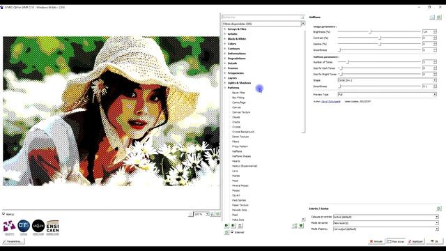 Utilisation halftone et Black and White filtres de G'MIC dans GIMP смотреть онлайн