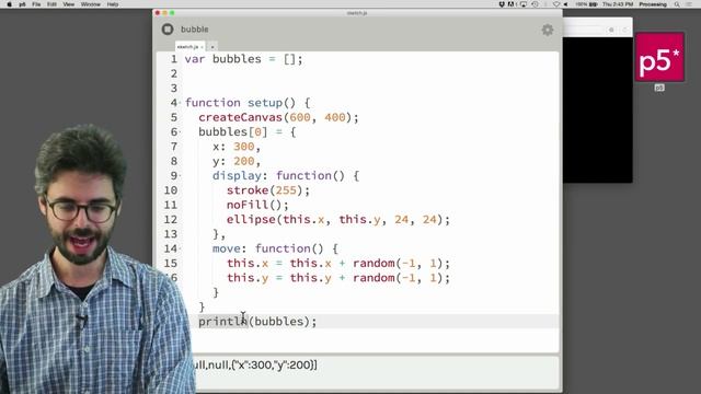 7.3: Arrays of Objects - p5.js Tutorial смотреть онлайн