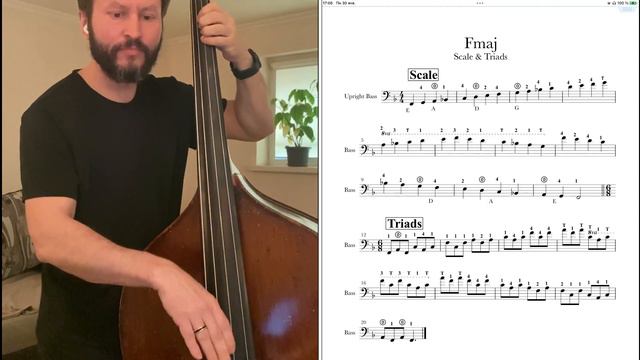 Fmaj Scale & Triads for Double Bass смотреть онлайн