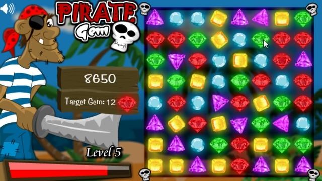 Play Pirate Gem - Puzzle Game смотреть онлайн